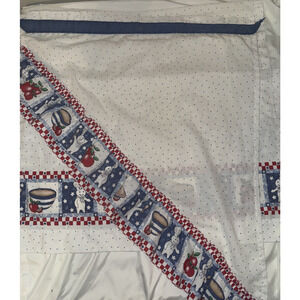 Pillsbury Doughboy Poppin' Fresh Curtain Valance Lot 3 28 x 35 & 1 Side Valance